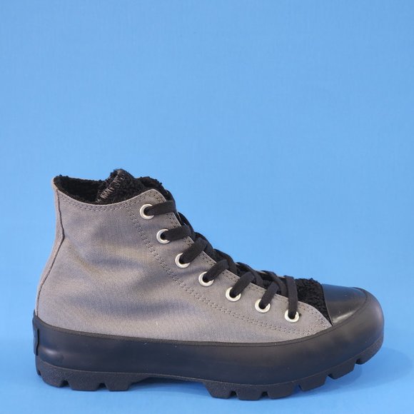 Converse CTAS Hi Lugged Winter Mason Gray Women's Platform Sneakers 573066C NWT - Picture 2 of 6